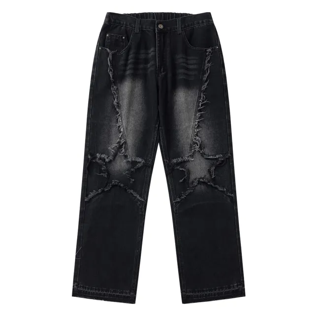 High Waist Loose And Slimming Straight leg Wide leg Pants Black - Shop at LoveMi