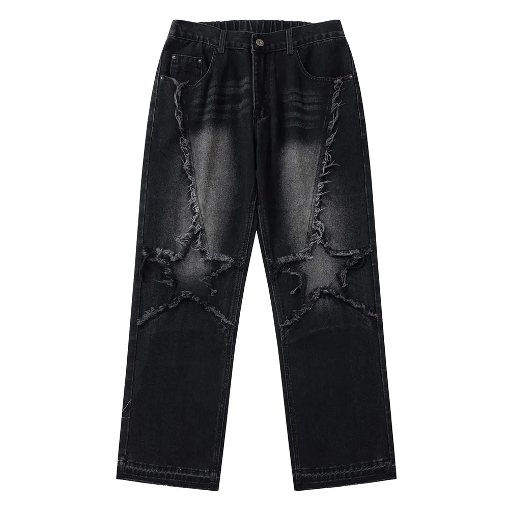 High Waist Loose And Slimming Straight-leg Wide-leg Pants - Black