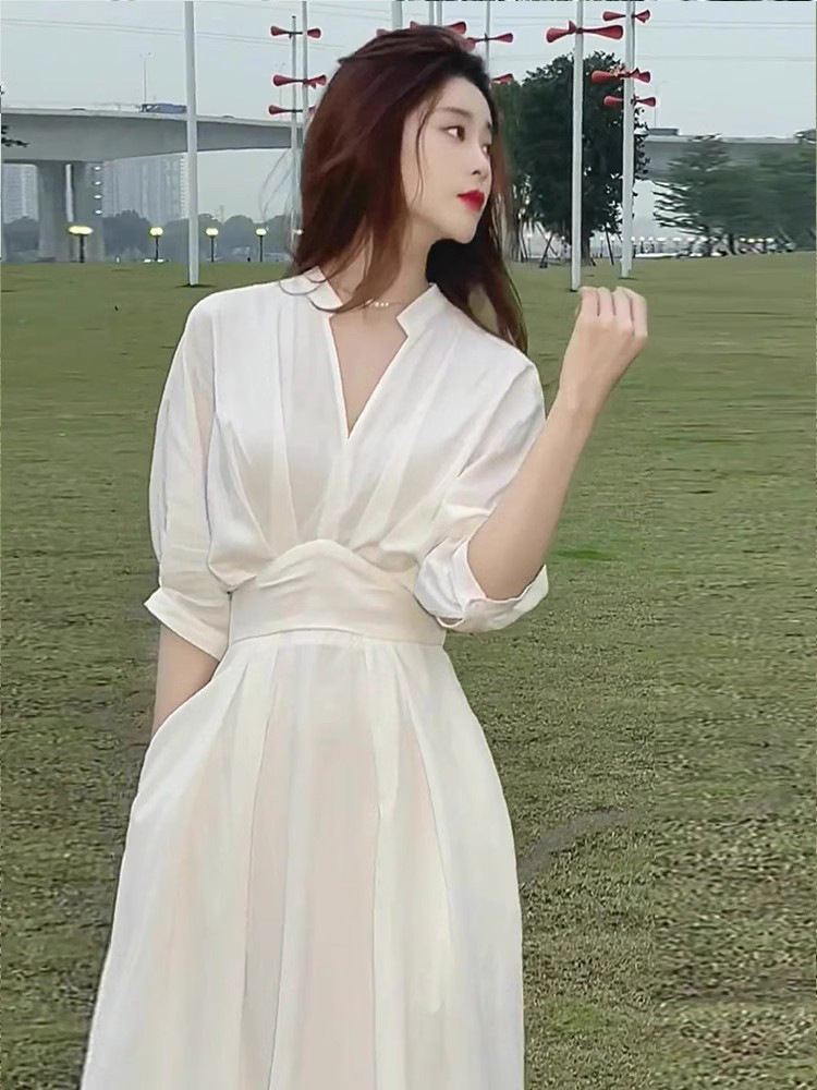 Women's High-grade Hong Kong-style Retro Long Dress