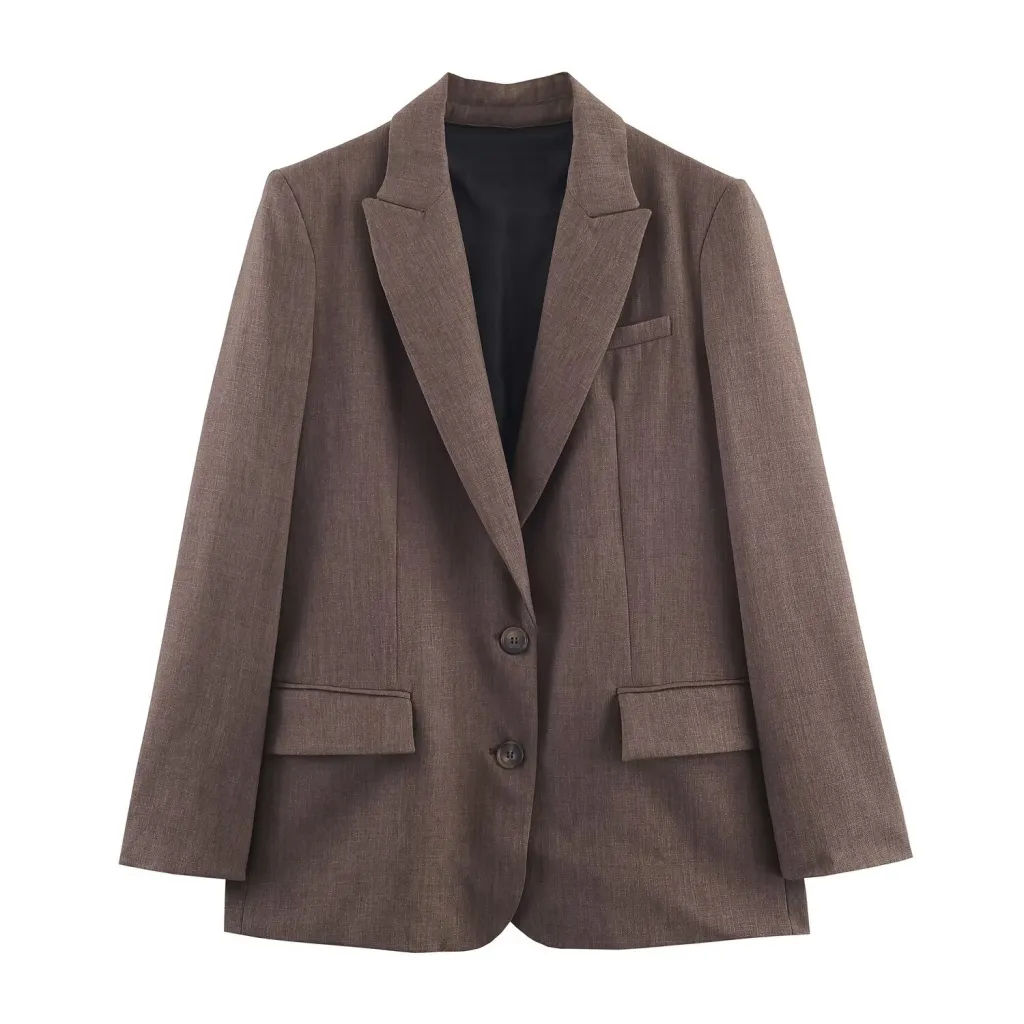 Fashion Back Button Suit Jacket Pants - Top