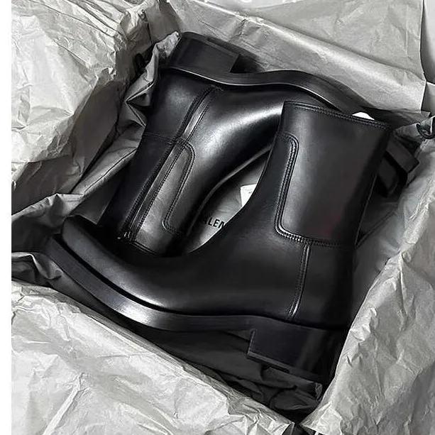 Female Slip on Cowhide Sandals Leather Boots 41 - Shop at LoveMi