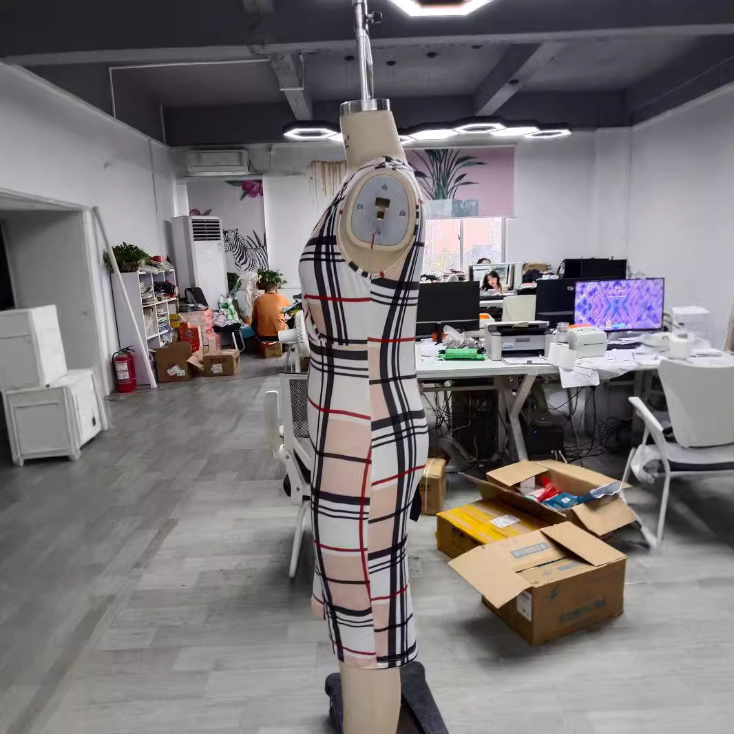 Long Sleeve V-neck Hip Printed Dress