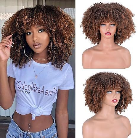 Womens Short Curly Wig