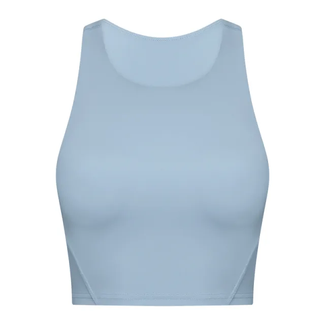 Sports Vest With Chest Pad Women's Shockproof Beauty Back Yoga Clothes Gray - Shop at LoveMi