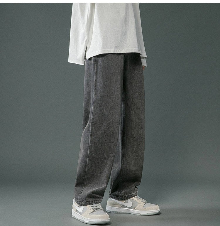 Spring And Autumn Retro Denim Pants Men