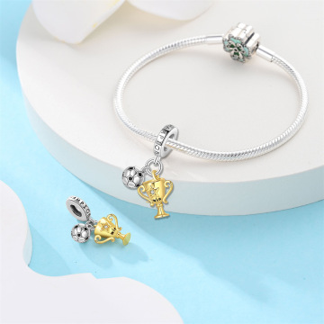 Football DIY Bead Pendant Bracelet Accessories