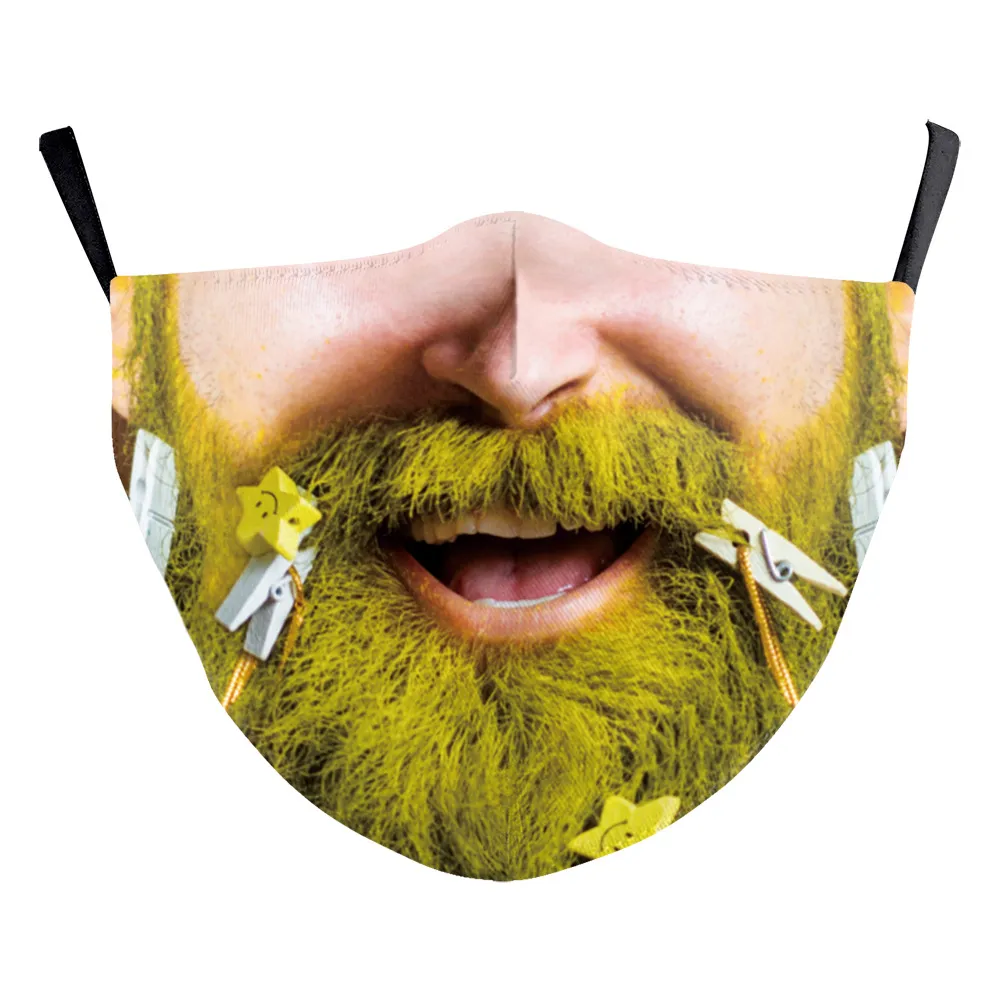 Santa Claus Digital Printing Double Layer Dustproof Mask - B178 1832