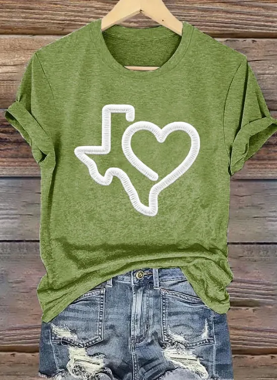 Short Sleeve T shirt Printed Summer Fashion Tops Gda211 Xl - Shop at LoveMi