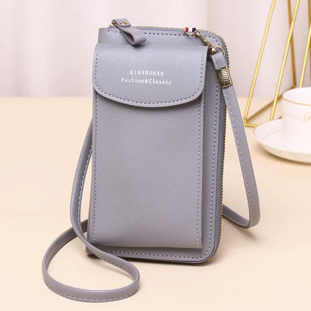 Women's Stylish And Portable Large Capacity Vertical Shoulder Crossbody Bag Gray - Shop at LoveMi
