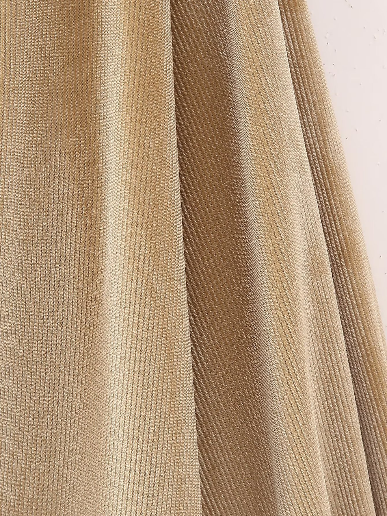 Corduroy V-neck Long Sleeve Top