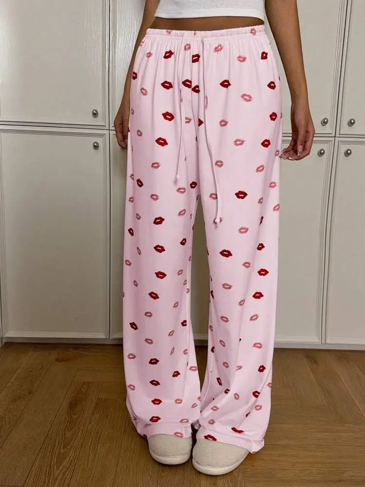 Girl's Bottom Waist Drooping Slimming Loose Hip-hugger - Pink