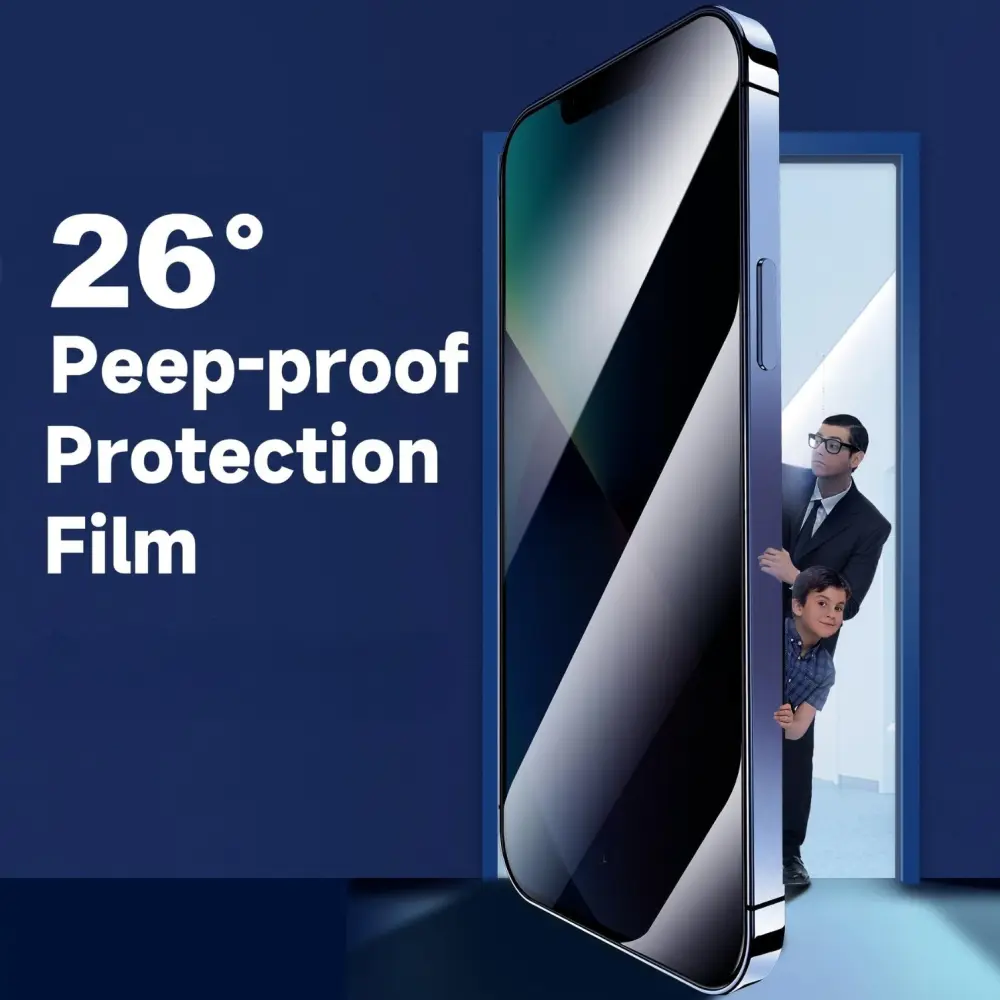 S Anti-peep Tempered Glass Film Screen Printing Process Protective