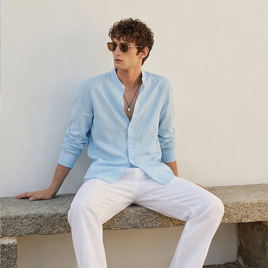Long Sleeve Linen Shirt, picture 5 of 10