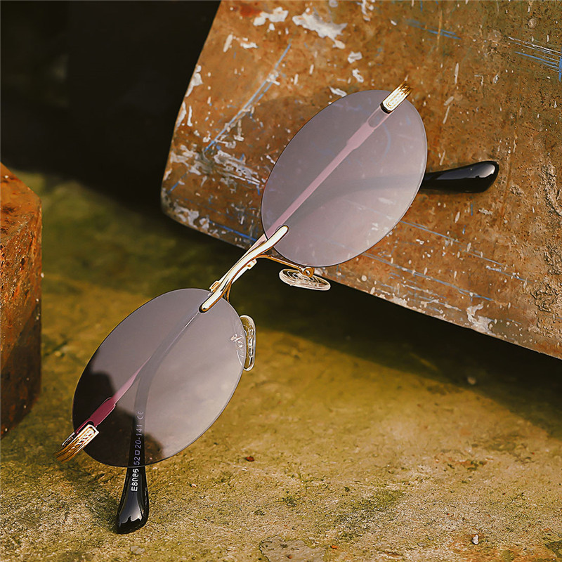 Metal Frame Oval Punk Multicolor Colorful Sun Glasses - Image 6
