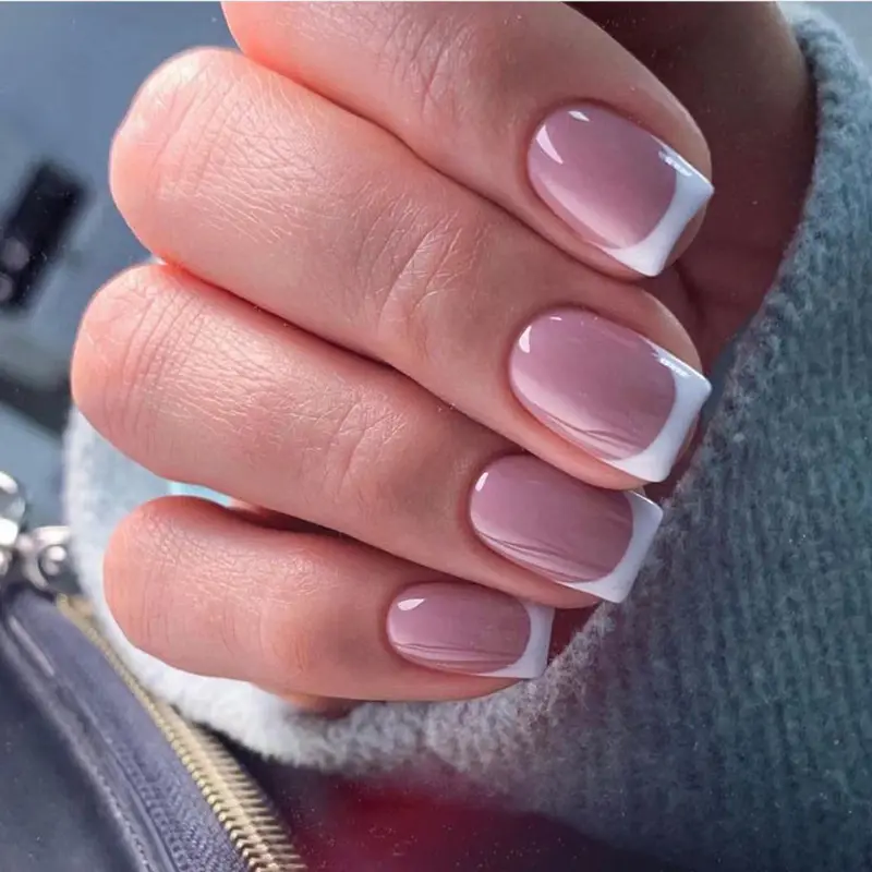 Nail Patch White Edge French Wear