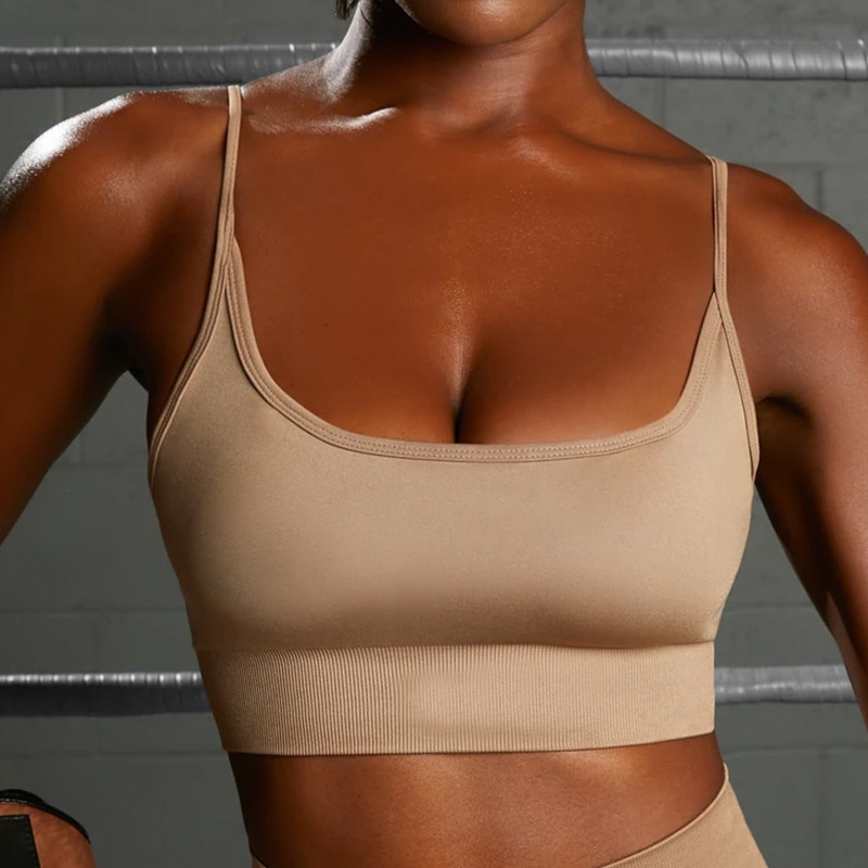 Spaghetti Strap Bra Khaki