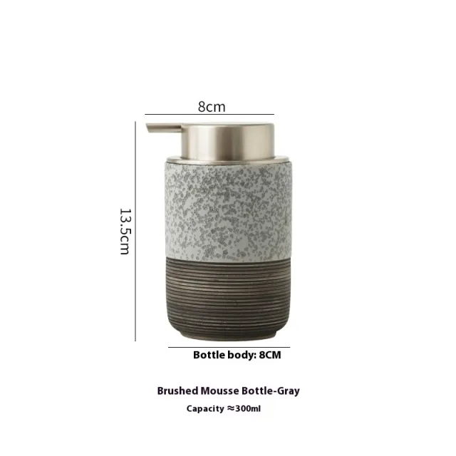 Household Ceramic Relief Pressed Mousse Bottles Gray - Shop at LoveMi