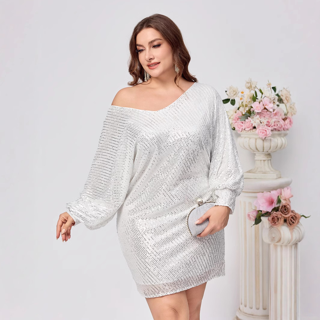 Party Dress European And American Off-the-shoulder Dress