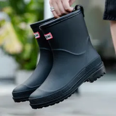 Women's fashionable rain boots, suitable for students - Black - View 1