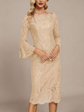 Women's Figure-flattering Heavily Embroidered Dress