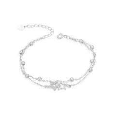 S925 Sterling Silver Guitar Instrumental Bracelet Girls Summer Light Luxury Exquisite Ins Special-interest Design - Sl016 White Gold Color - View 1