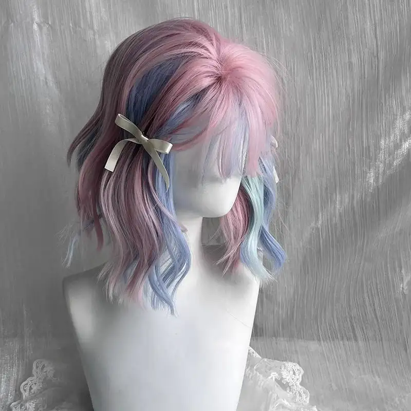 Curly Cosplay Wig Full Headpiece