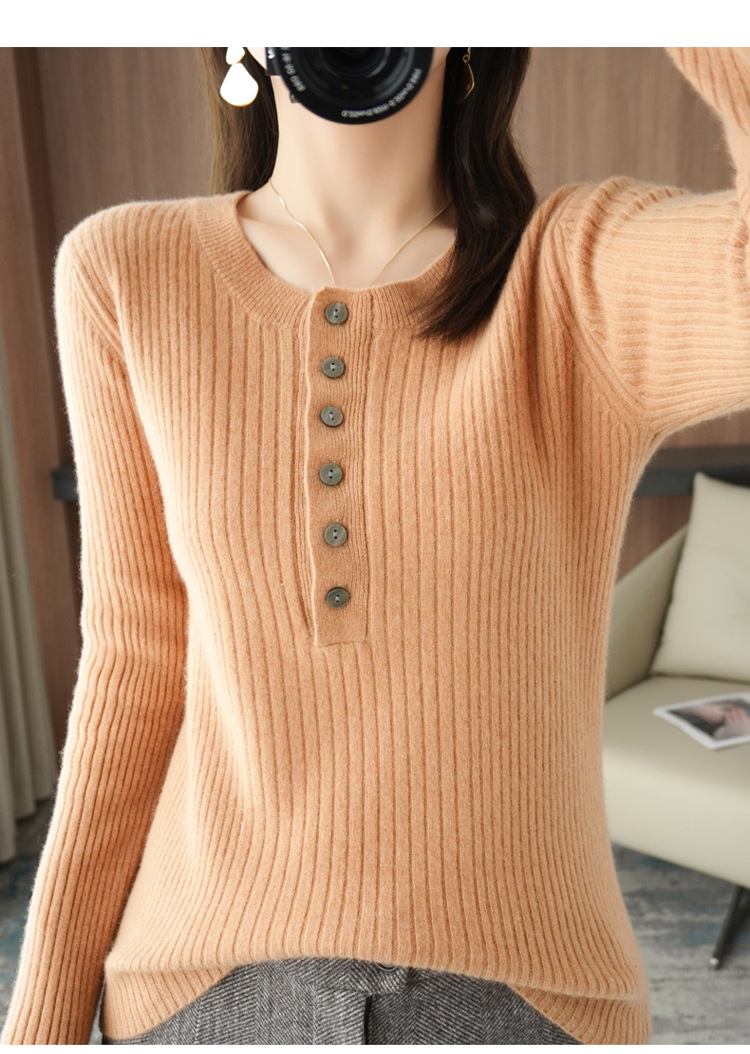 Title 6, New Cashmere Sweater Womens Round Neck Long Sl...