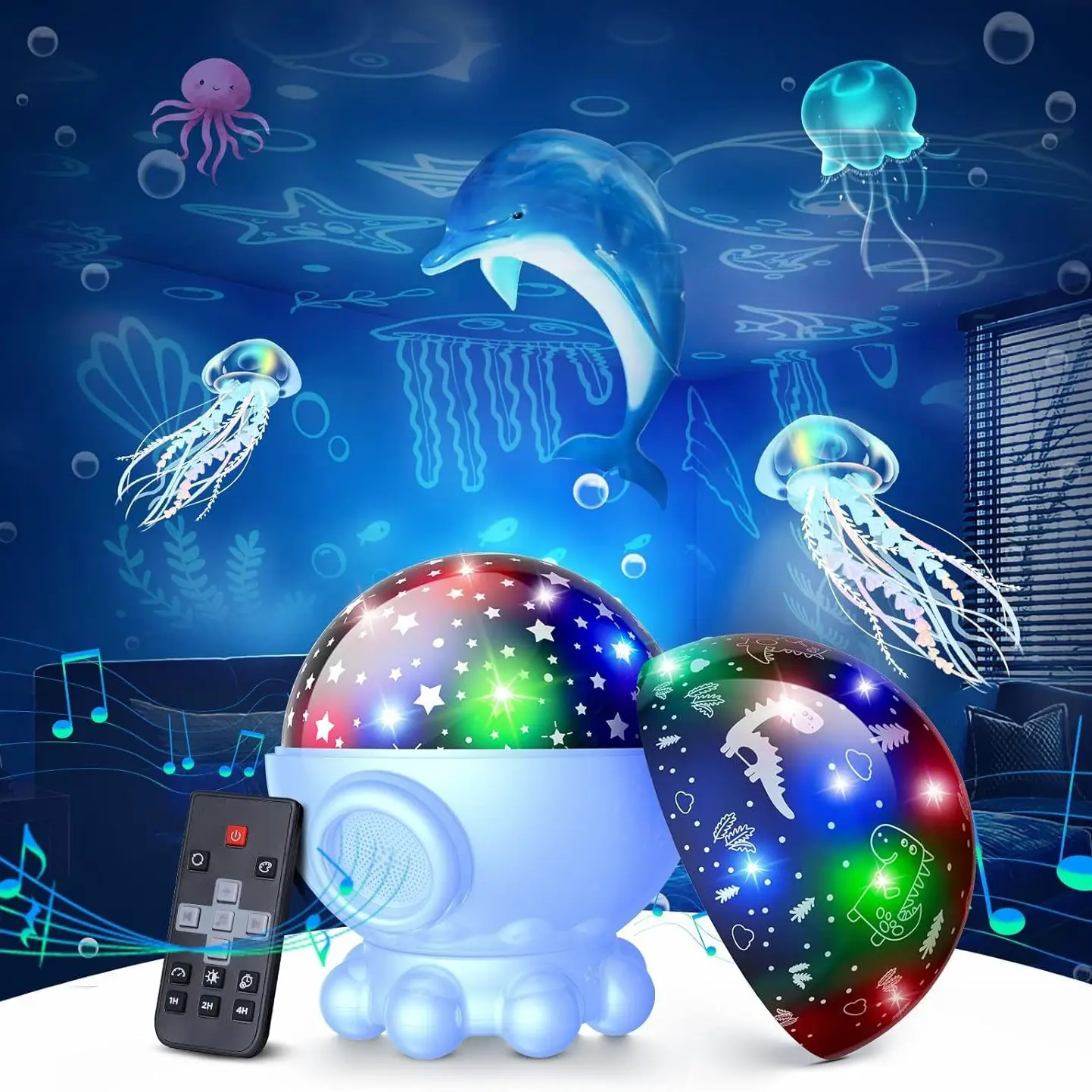Octopus Starry Sky Light RGB Creative Remote