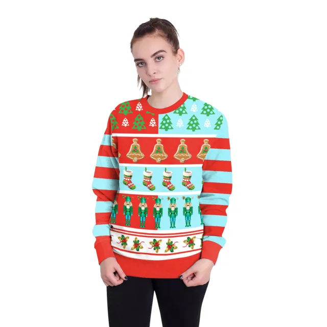 Women's Christmas 3D Digital Printed Pullover Sweatshirt Swys040 Xl - Shop at LoveMi