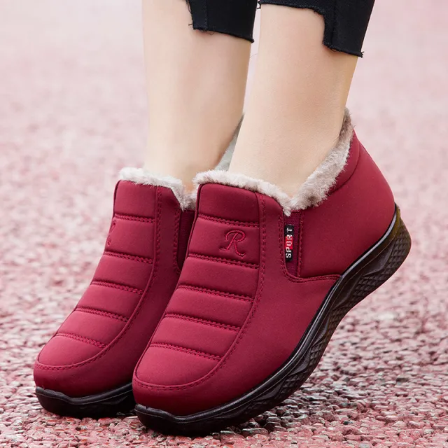 Winter Men's And Women's Low top Cotton Boots Plus Velvet Thickening Red - Shop at LoveMi