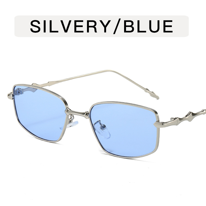 Silver Frame Blue Lens