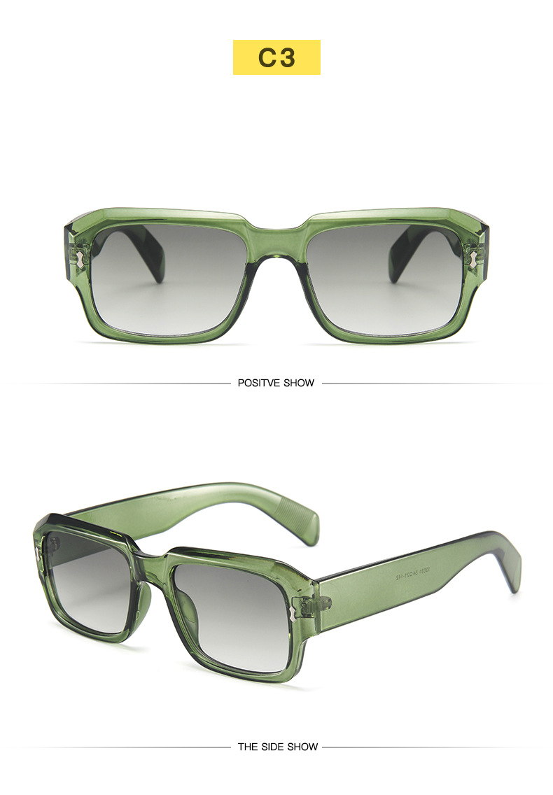 Title 7, Jelly Color Simple Retro Polygonal Glasses