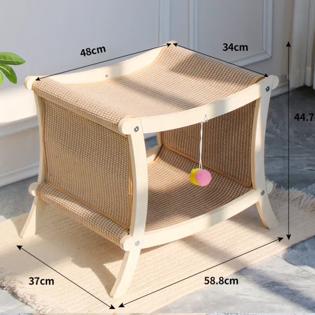 Cat Nest Double layer Summer Mat Sisal Cat Scratch Board Large Double Layer - Shop at LoveMi