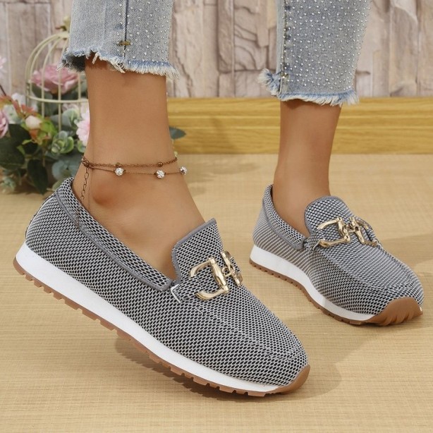 Women's Solid Color Flat Sneakers - Casual Lightweight Walking Shoes For Daily Wear And Comfortable All-match Style