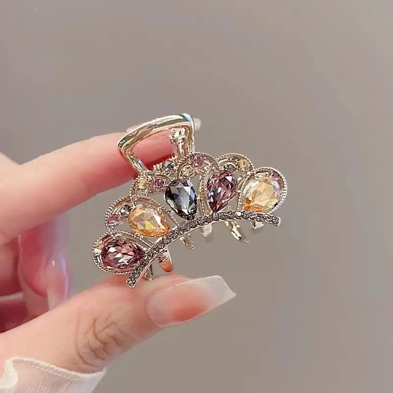 Women's Alloy Crystal Crown Hairpin Headdress