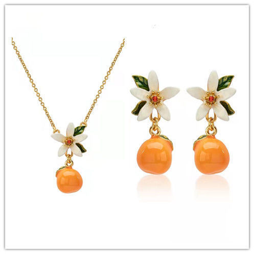 Fashion Citrus Gardenia Earrings For Women
