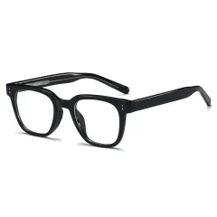 Anti-blue Light Glasses Black Frame Plain Glasses Frame - Blue - View 1