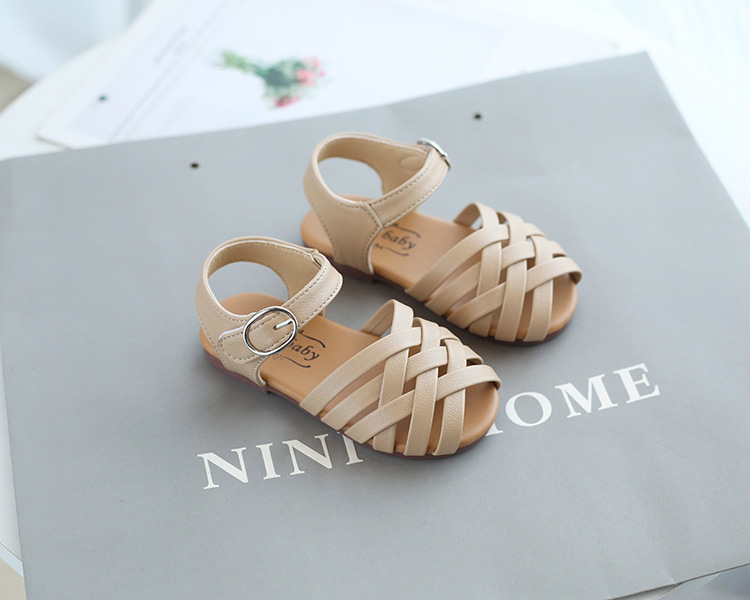 Title 9, Kids Buckle Toe Soft Sole Woven Sandals