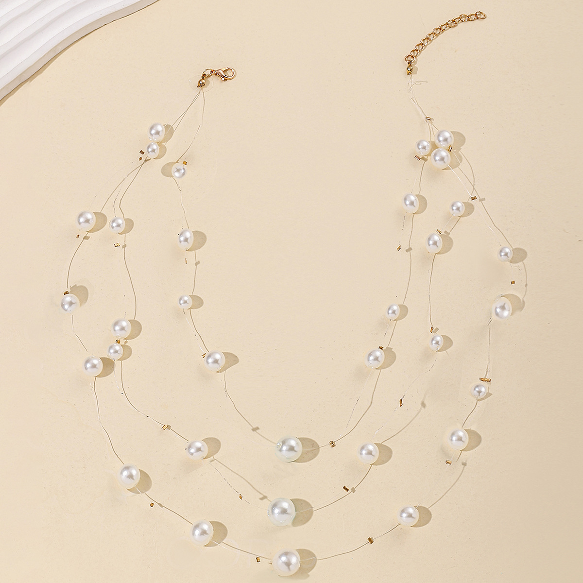 Fashion Pearl Tassel Necklace Twin