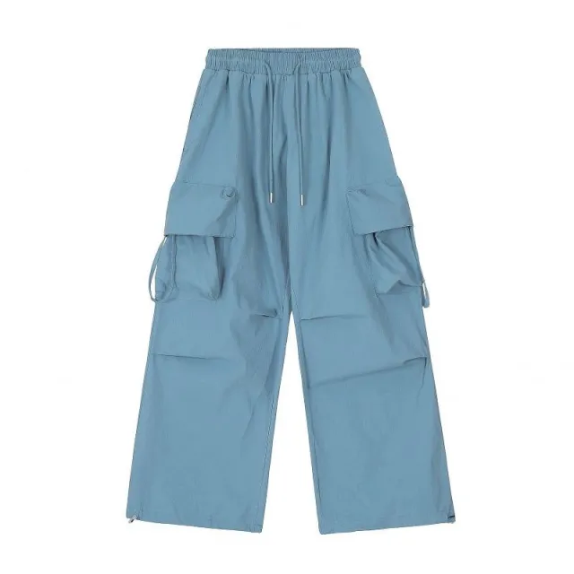 Women's Wide leg Casual Sports Pants Blue - Shop at LoveMi