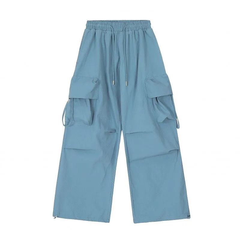 Women's Wide-leg Casual Sports Pants - Blue