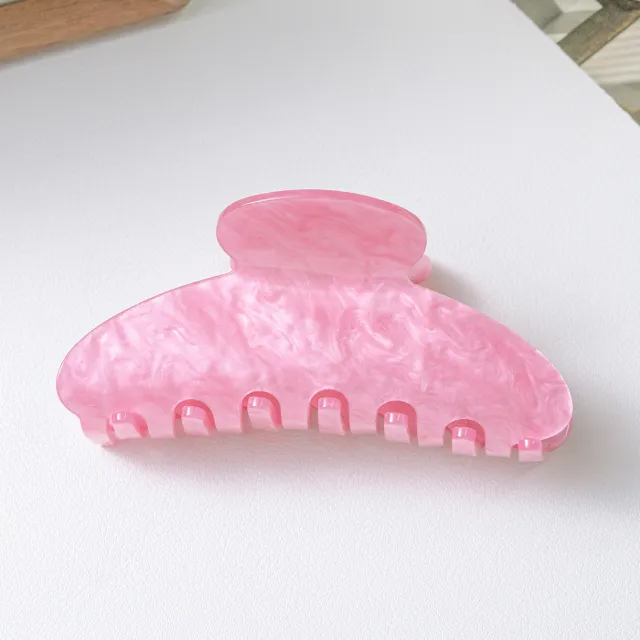 Retro Acrylic Simple Ins Hair Clip Mermaid Rose Pink - Shop at LoveMi
