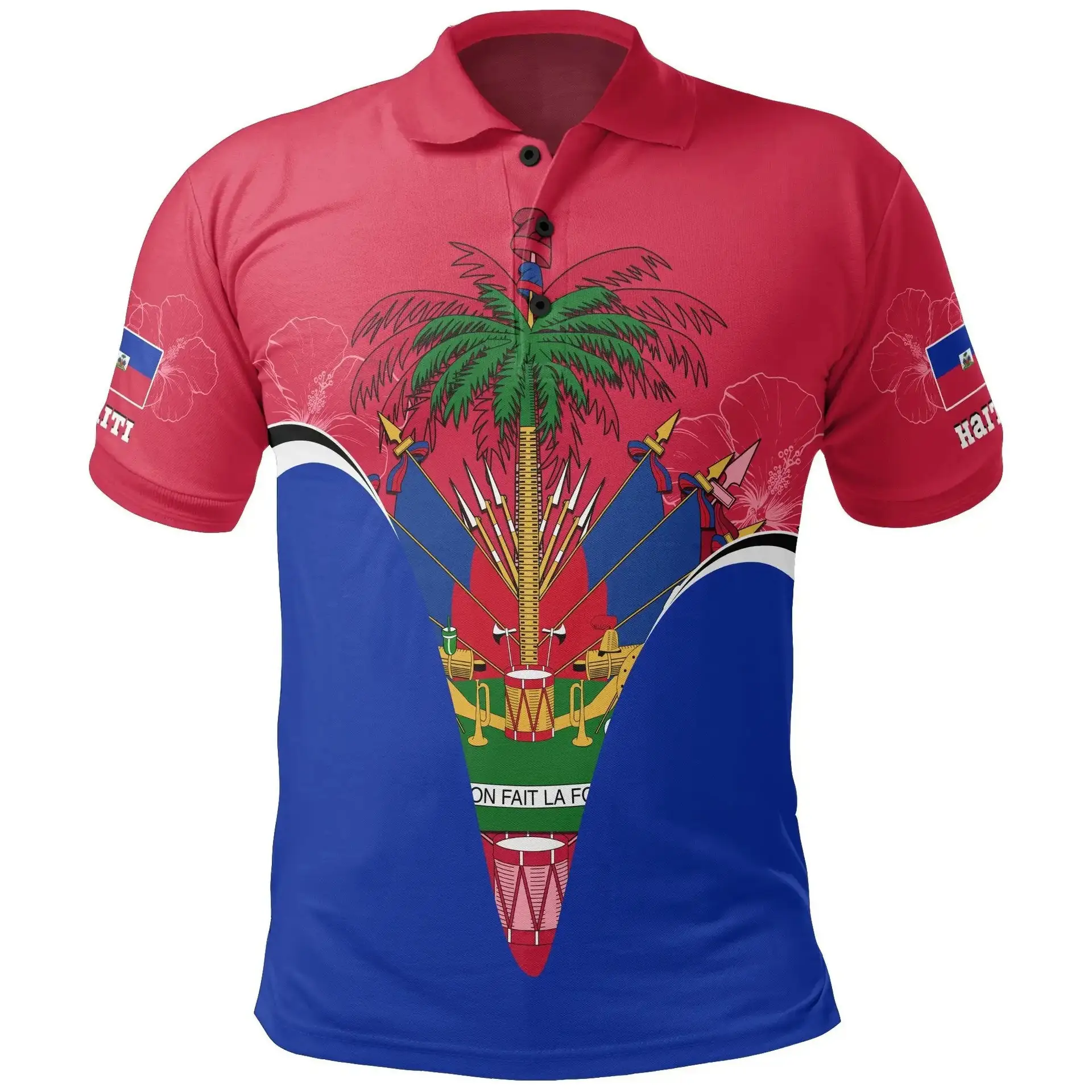 Men's T-shirt Polo Collar Printed Shirt Short Sleeve