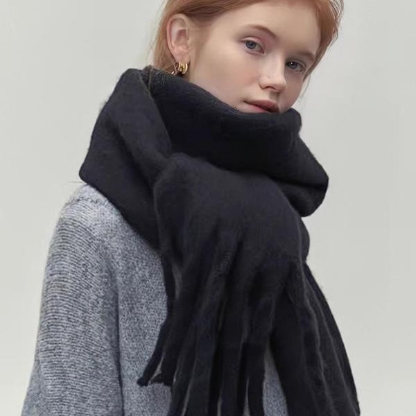 Women's Wool-like Autumn And Winter Solid Color Comfortable Scarf High Quality - Image 10