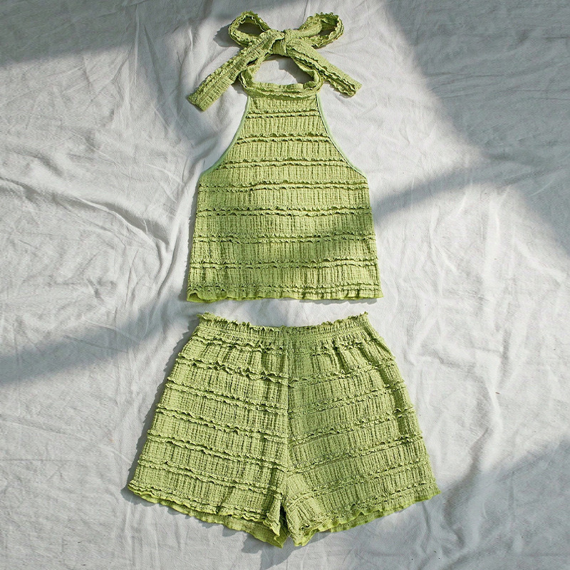 Vacation Style Sling Top Beach Short Suit