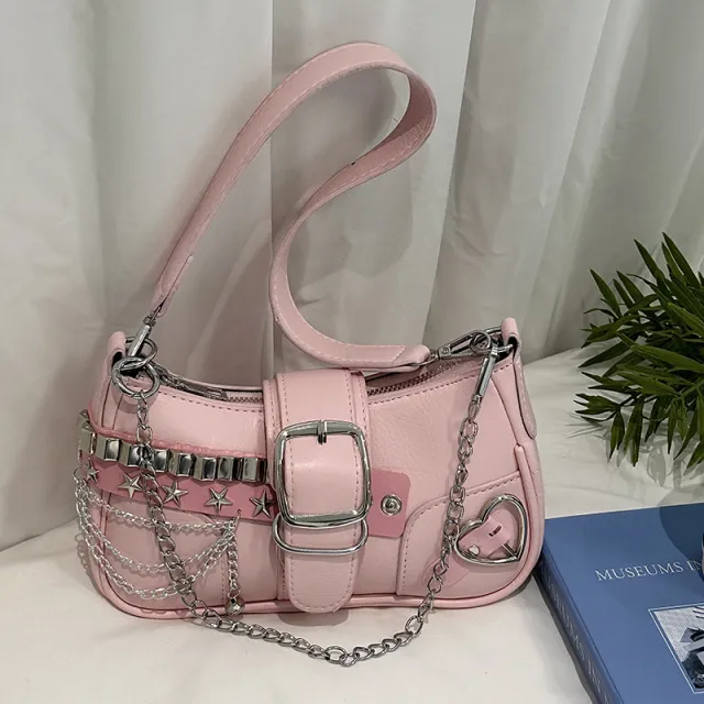 Underarm Bag All match Crossbody Belt XINGX Shoulder Bag Pink - Shop at LoveMi