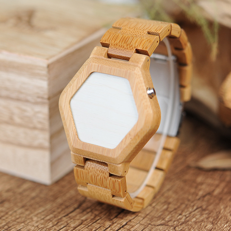 Classic Wooden Quartz Analog Watch 5