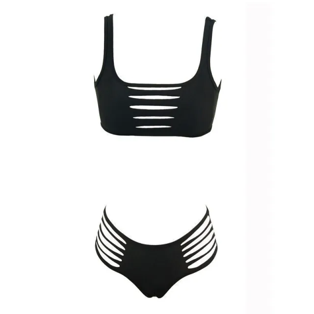 Swimsuit Beachwear Cut Split Bikini Swimsuit Black - Shop at LoveMi