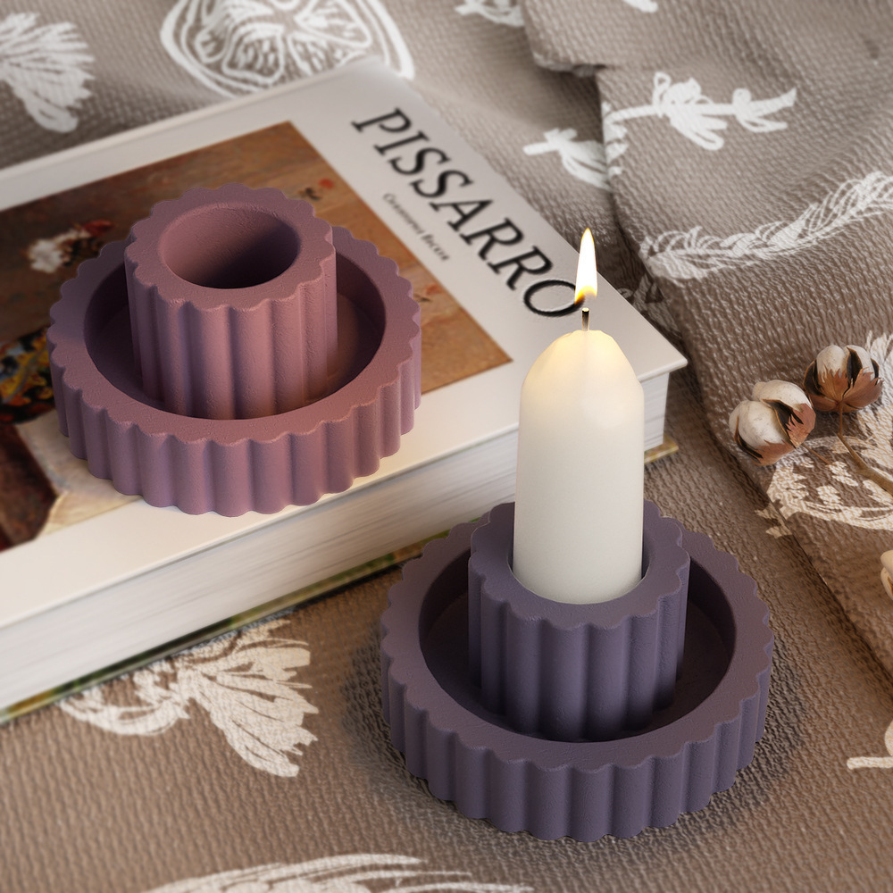 Striped candle holder aroma candle holder silicone mold