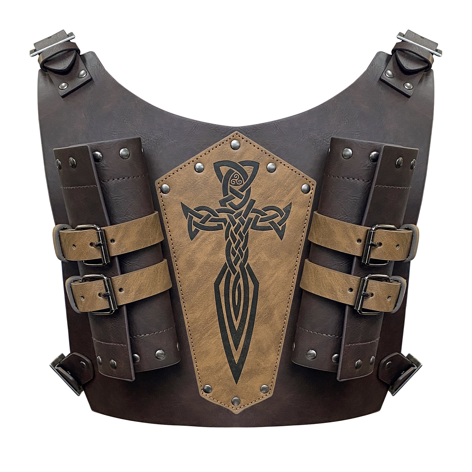 Medieval Strap Large Double Sword Set Retro COSPLAY Props - Image 4